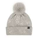 HTC0044 Sofia All Over Sequin Pom Beanie - MiMi Wholesale