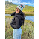 HTE0030 Penelope Southwest Pattern Pom Beanie - MiMi Wholesale