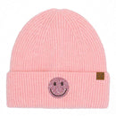 HTE0100 Layla Rhinestone Smiley Beanie - MiMi Wholesale