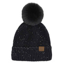 HTS0006 Grace Sequin Pom Beanie - MiMi Wholesale