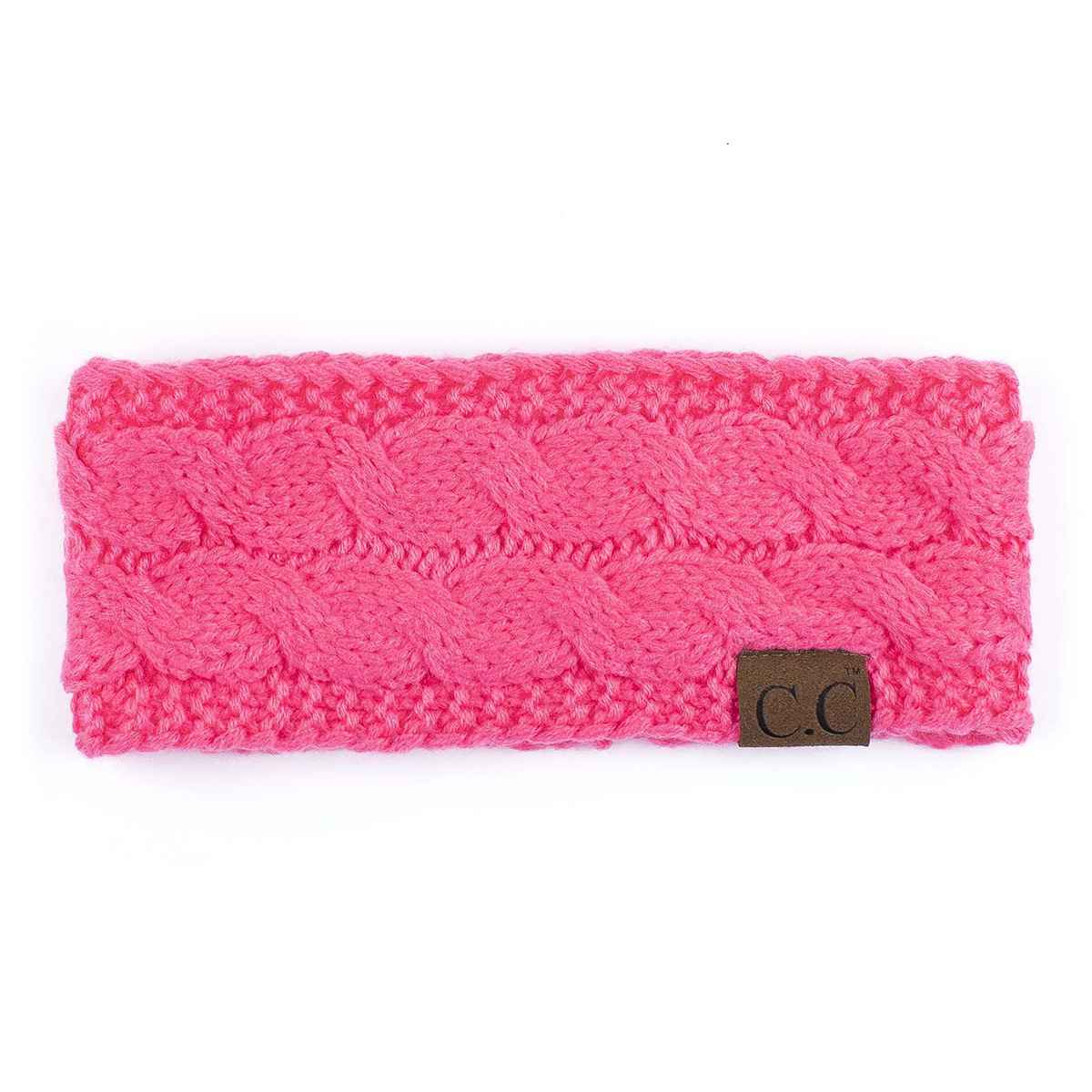 HW20 Willow Cable Knit Fuzzy Lined Head Wrap - MiMi Wholesale