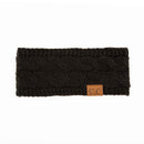 HW20 Willow Cable Knit Fuzzy Lined Head Wrap - MiMi Wholesale