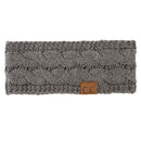 HW20 Willow Cable Knit Fuzzy Lined Head Wrap - MiMi Wholesale