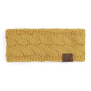 HW20 Willow Cable Knit Fuzzy Lined Head Wrap - MiMi Wholesale