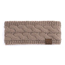 HW20 Willow Cable Knit Fuzzy Lined Head Wrap - MiMi Wholesale
