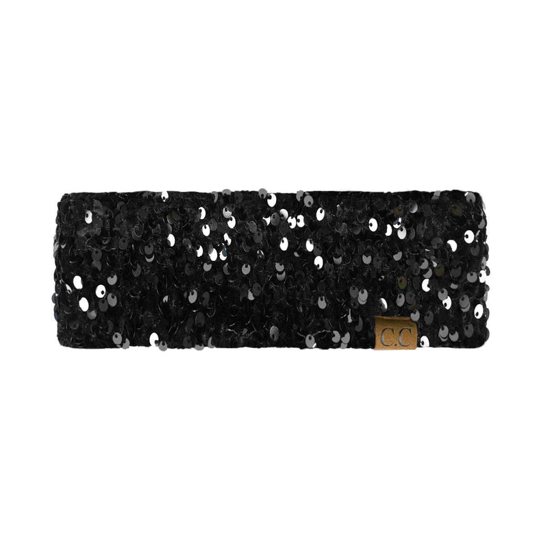 HWE0012 Leah Cluster Sequin Head Wrap - MiMi Wholesale