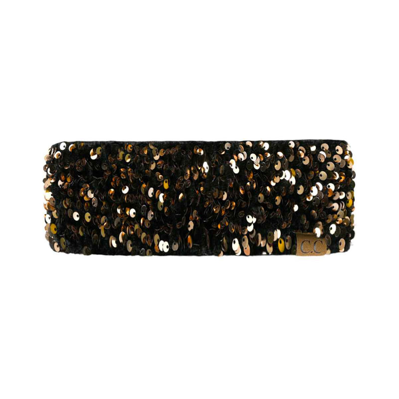 HWE0012 Leah Cluster Sequin Head Wrap - MiMi Wholesale