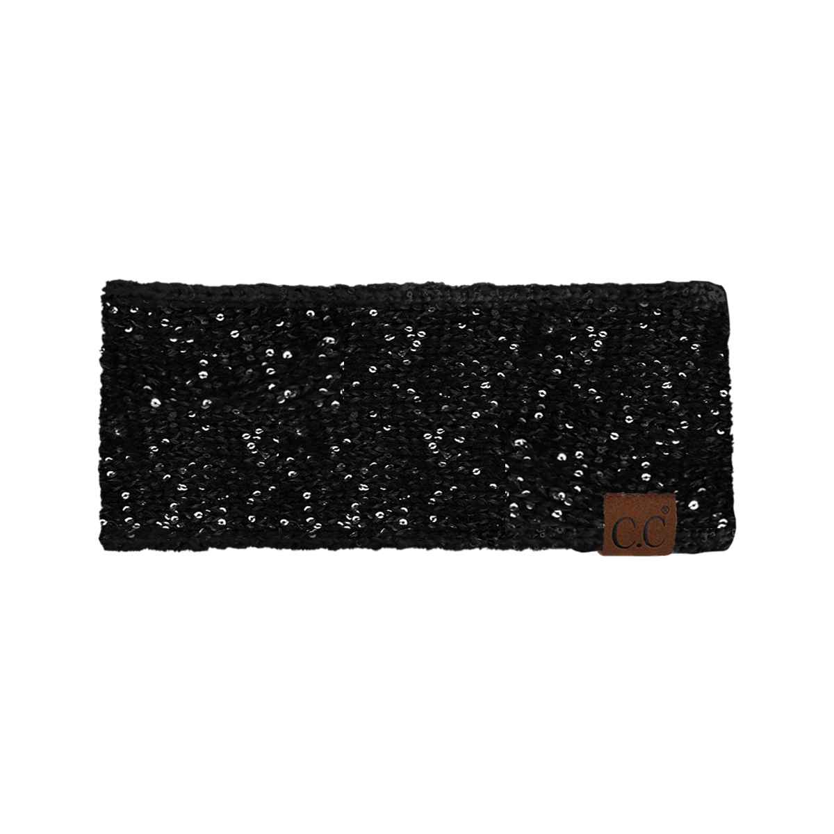 HWE0034 Michelle Fuzzy Lined Sequin Head Wrap - MiMi Wholesale