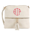 HY2038A Monogrammable Fashion Crossbody Bag With Tassel - MiMi Wholesale