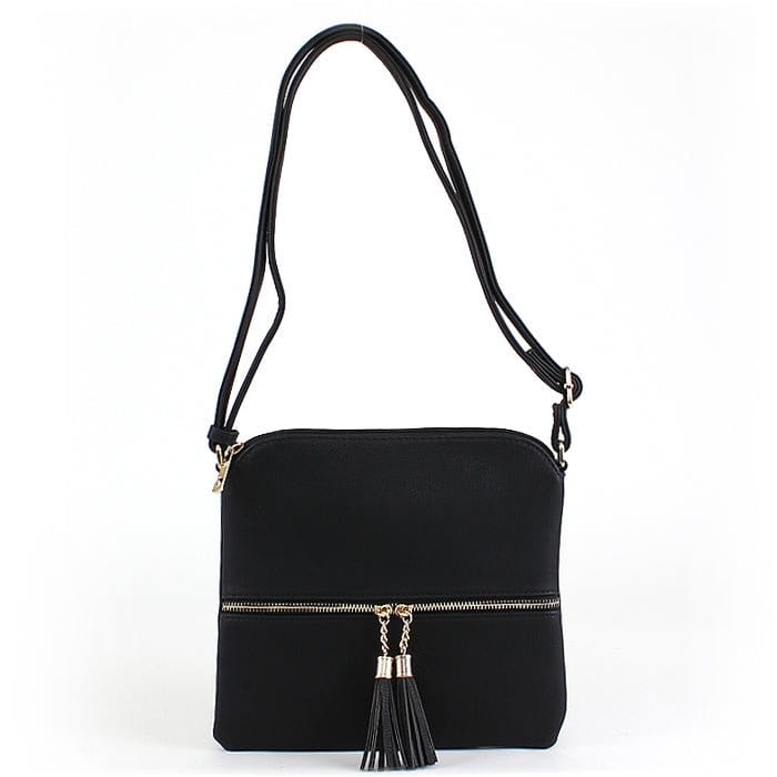 HY2038A Monogrammable Fashion Crossbody Bag With Tassel - MiMi Wholesale