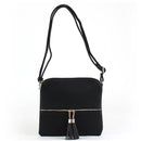 HY2038A Monogrammable Fashion Crossbody Bag With Tassel - MiMi Wholesale