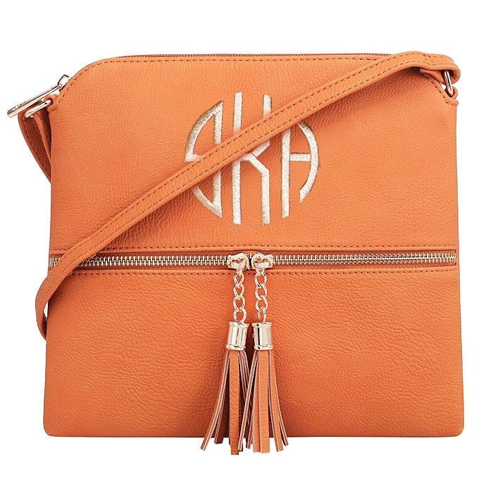 HY2038A Monogrammable Fashion Crossbody Bag With Tassel - MiMi Wholesale
