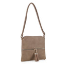 HY2038A Monogrammable Fashion Crossbody Bag With Tassel - MiMi Wholesale