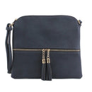 HY2038A Monogrammable Fashion Crossbody Bag With Tassel - MiMi Wholesale