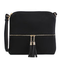 HY2038A Monogrammable Fashion Crossbody Bag With Tassel - MiMi Wholesale