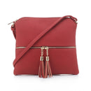 HY2038A Monogrammable Fashion Crossbody Bag With Tassel - MiMi Wholesale