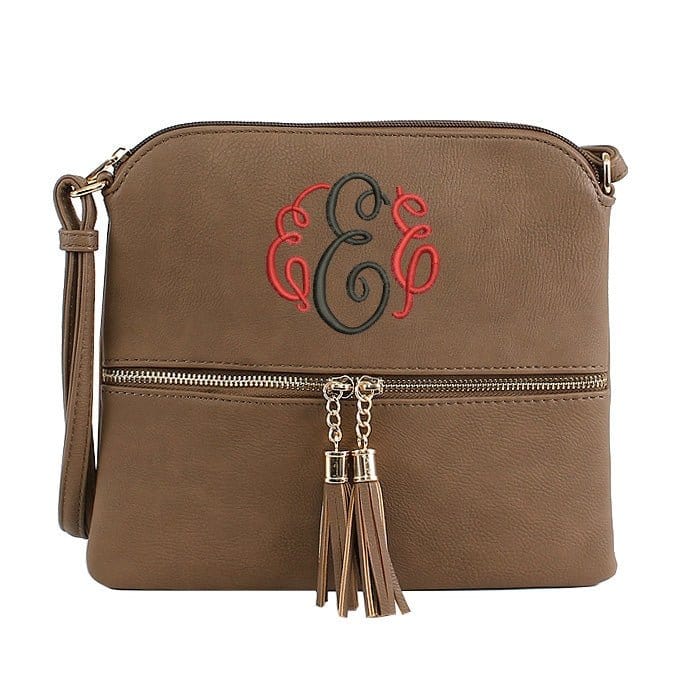 HY2038A Monogrammable Fashion Crossbody Bag With Tassel - MiMi Wholesale