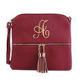 HY2038A Monogrammable Fashion Crossbody Bag With Tassel - MiMi Wholesale