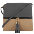 HY2038E Monogrammable Fashion Crossbody Bag With Tassel - MiMi Wholesale