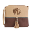 HY2038E Monogrammable Fashion Crossbody Bag With Tassel - MiMi Wholesale