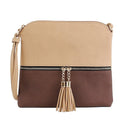 HY2038E Monogrammable Fashion Crossbody Bag With Tassel - MiMi Wholesale