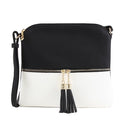 HY2038E Monogrammable Fashion Crossbody Bag With Tassel - MiMi Wholesale