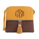 HY2038E Monogrammable Fashion Crossbody Bag With Tassel - MiMi Wholesale