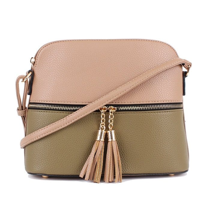 HY3031P Monogrammable Fashion Crossbody Bag with Tassel - MiMi Wholesale
