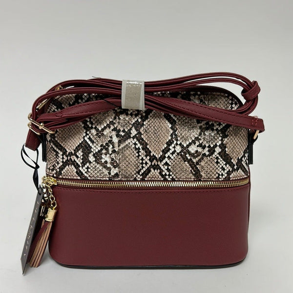 HY5245K Wine Snake Crossbody Bag - MiMi Wholesale