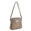 HY5314AL Leopard Front Pocket Dome Crossbody w/ Tassel - MiMi Wholesale