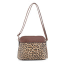 HY5314AL Leopard Front Pocket Dome Crossbody w/ Tassel - MiMi Wholesale