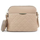 HY5314QS Quilted Front Dome Crossbody w/ Earbud Case - MiMi Wholesale