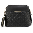 HY5314QS Quilted Front Dome Crossbody w/ Earbud Case - MiMi Wholesale