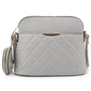 HY5314QS Quilted Front Dome Crossbody w/ Earbud Case - MiMi Wholesale