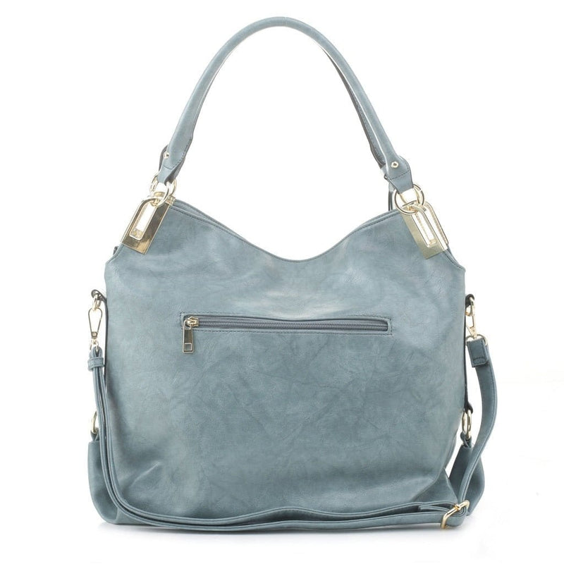 HY6227AS 2pc Tassel Zipper Hobo Handbag Set - MiMi Wholesale
