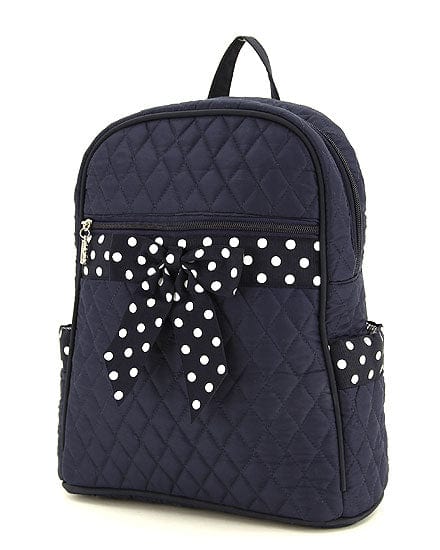 QSD2732 Quilted Large Solid Zippered Backpack