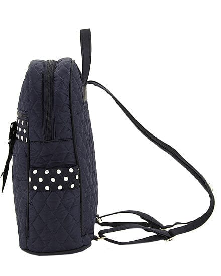 QSD2732 Quilted Large Solid Zippered Backpack