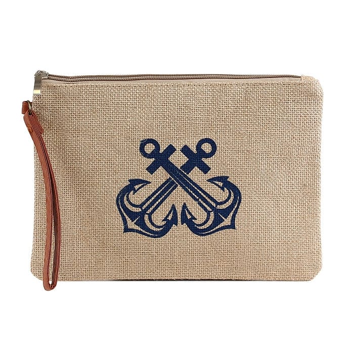 BG319X010M Burlap Anchor Cosmetic/Makeup Bag