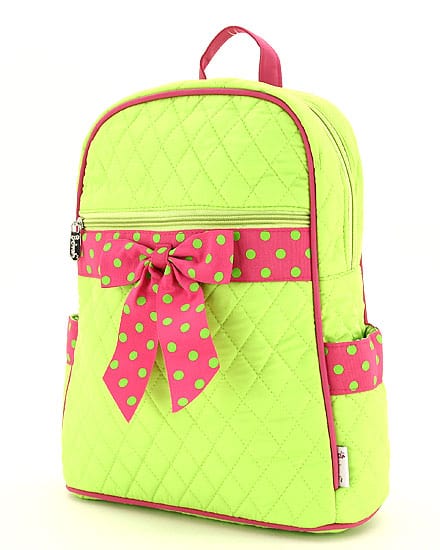 QSD2746 Quilted Solid Large Zippered Backpack