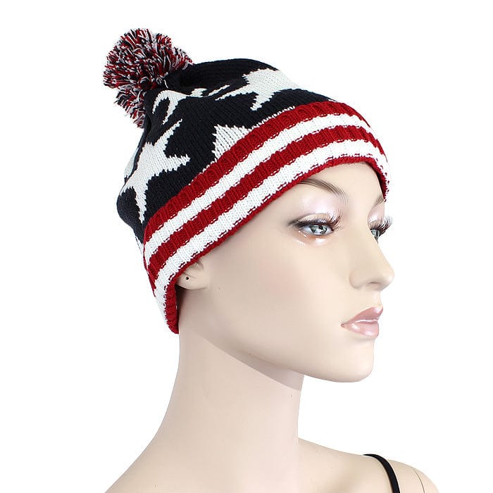 HT14101 American Flag Knit Hat