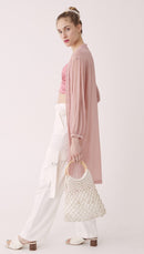 IVA105 Linda Macrame Crochet Tote Bag With Wooden Handles - MiMi Wholesale