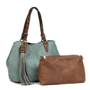 J1725 Bag-in-a-Bag Satchel w/ Tassel - MiMi Wholesale