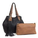 J1725 Bag-in-a-Bag Satchel w/ Tassel - MiMi Wholesale