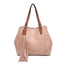 J1725 Bag-in-a-Bag Satchel w/ Tassel - MiMi Wholesale