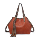 J1725 Bag-in-a-Bag Satchel w/ Tassel - MiMi Wholesale