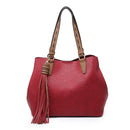 J1725 Bag-in-a-Bag Satchel w/ Tassel - MiMi Wholesale