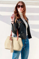 J1725 Bag-in-a-Bag Satchel w/ Tassel - MiMi Wholesale