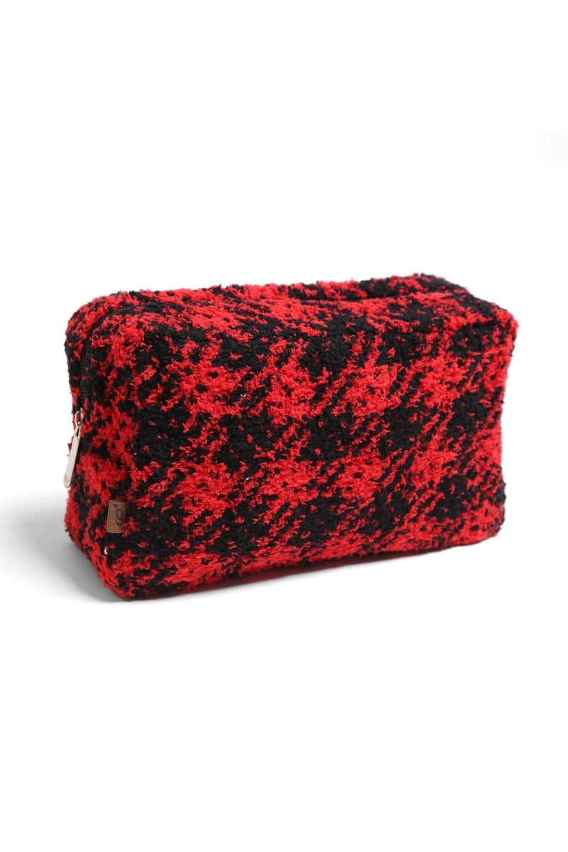 JBG104 Buffalo Plaid Super Lux Makeup Pouch - MiMi Wholesale