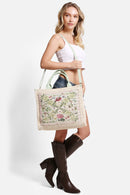 JBG210 Janine Patterned Straw Crossbody Tote - MiMi Wholesale