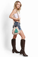 JBG213 Luna Patterned Crossbody Bucket Bag - MiMi Wholesale